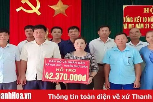 Hơn 42 triệu hỗ trợ bà con vùng lũ Sơn Thủy (Quan Sơn)