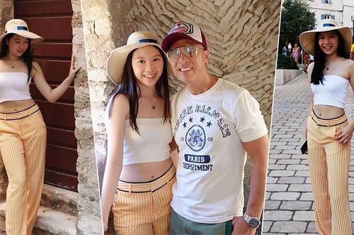Con gái Chân Tử Đan gây bất ngờ với eo thon, chân dài như siêu mẫu tuổi 15