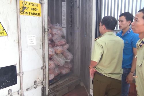 Hơn 40 tấn thịt không rõ nguồn gốc đang bốc mùi tại cơ sở làm giò chả