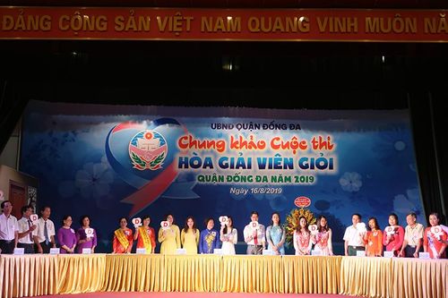 21 đội tham dự chung khảo cuộc thi Hòa giải viện giỏi quận Đống Đa