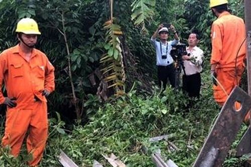 Bắt kẻ trộm thiết bị an toàn hệ thống cột đường dây điện 110KV