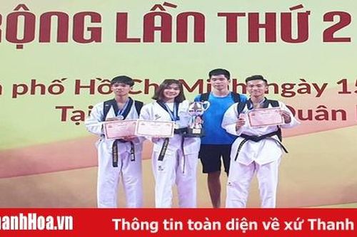 Các VĐV Thanh Hóa thắng lớn tại giải vô địch taekwondo châu Á mở rộng 2019