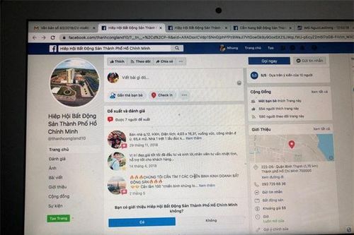 Làm giả Facebook Hiệp hội Bất động sản TP.HCM để bán đất