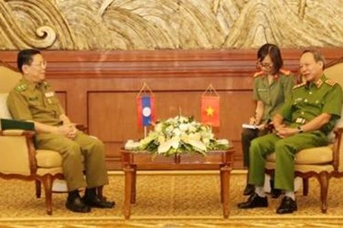 Thứ trưởng Lê Quý Vương tiếp xã giao Thứ trưởng Bộ An ninh Lào