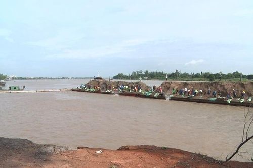 An Giang lại 'nóng' tình trạng sạt lở sông Hậu