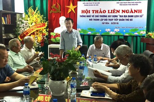 Thống nhất xây dựng Bia địa danh lịch sử nơi thành lập Đội TNXP tiếp quản Thủ đô