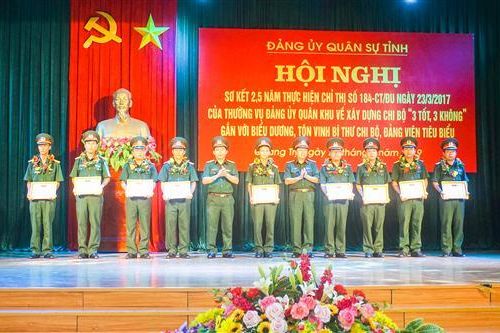 Đảng ủy Quân sự tỉnh sơ kết thực hiện Chỉ thị 184 về xây dựng chi bộ '3 tốt, 3 không'