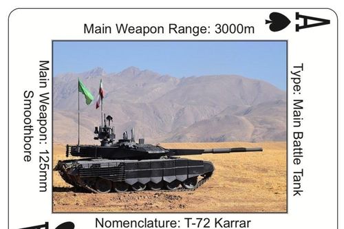 Quân đội Mỹ phát hành bộ bài in hình kho vũ khí Iran