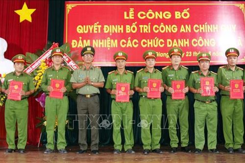 Điều động 427 công an chính quy về làm Công an xã ở An Giang