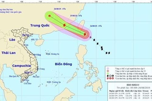 Bão Bailu sẽ đi vào các tỉnh Phúc Kiến, Quảng Đông của Trung Quốc