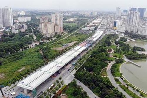 Cận cảnh đại công trường đường trên cao 5.300 tỷ đồng đang gấp rút hoàn thiện