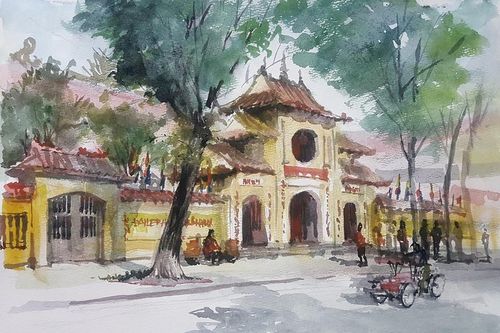 Những bức ký họa về một Hà Nội dịu dàng và Triển lãm 'Vì tình yêu Hà Nội'