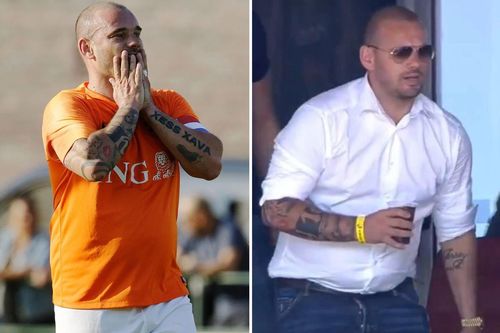 Sneijder phát phì chỉ hai tuần sau tuyên bố giải nghệ