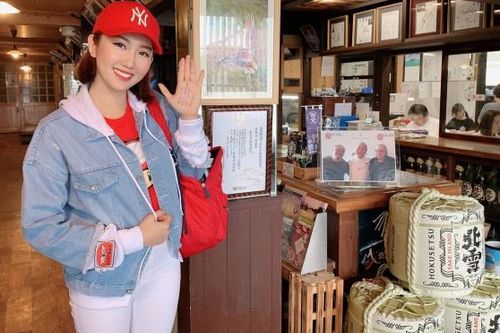 Diễn viên Thúy Ngân ghi hình chương trình 'Phiêu lưu cùng Gulliver' tại Nhật