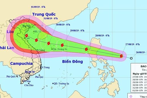 Bão Podul tiếp tục nâng cấp, tiến nhanh vào Biển Đông