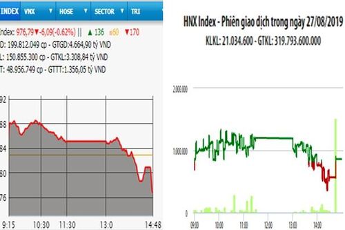 Nhiều cổ phiếu lớn lao dốc, VN-Index đảo chiều giảm hơn 6 điểm