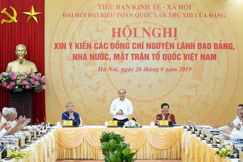 Tiểu ban Kinh tế - Xã hội xin ý kiến nguyên lãnh đạo Đảng, Nhà nước