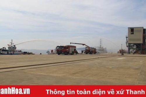 Diễn tập phòng cháy chữa cháy tại Nhà máy Lọc hóa dầu Nghi Sơn