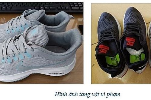 Thu giữ hàng trăm đôi giầy giả mạo nhãn hiệu CONVERSE, NIKE