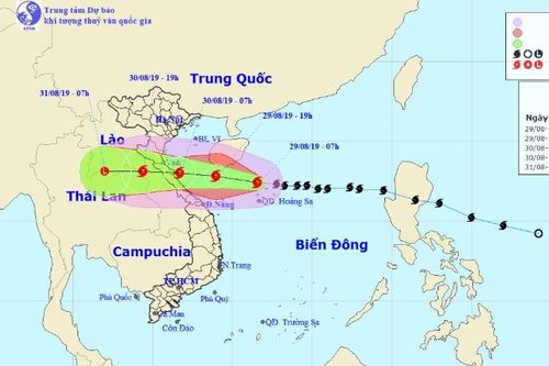 Bão số 4 Podul đổi hướng, mạnh lên và hướng thẳng Nghệ An đến Quảng Bình