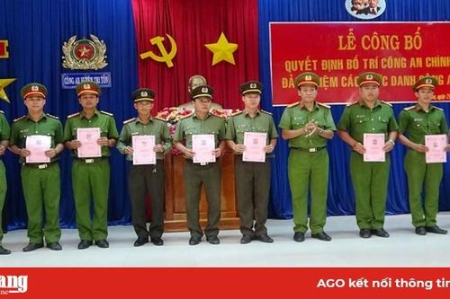 Tri Tôn điều động 12 công an chính quy về phụ trách xã
