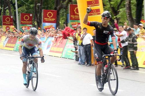 Giải xe đạp VTV Cup 2019: Tay đua Hàn Quốc Im Jae Yeon thắng chặng đầu