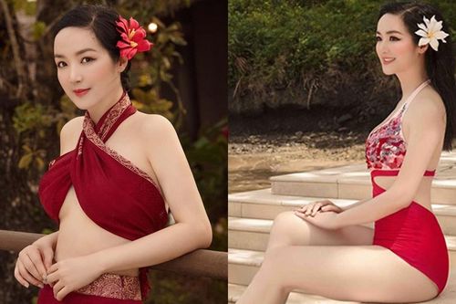 U50 Giáng My khoe thân hình gợi cảm với áo tắm táo bạo