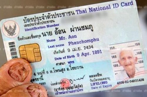 Cụ ông ở Thái Lan sống hơn 128 tuổi