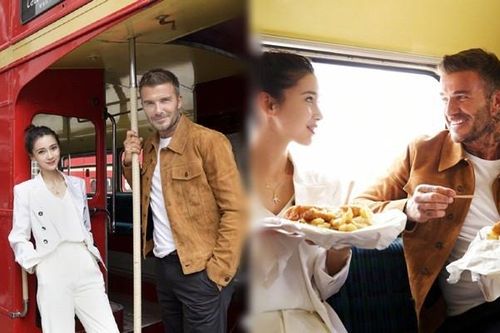 Angelababy gặp gỡ David Beckham ở London