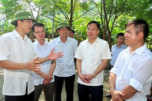 Chủ tịch UBND tỉnh Phạm Minh Huấn thăm các mô hình phát triển kinh tế và kiểm tra công trình giao thông tại Chiêm Hóa