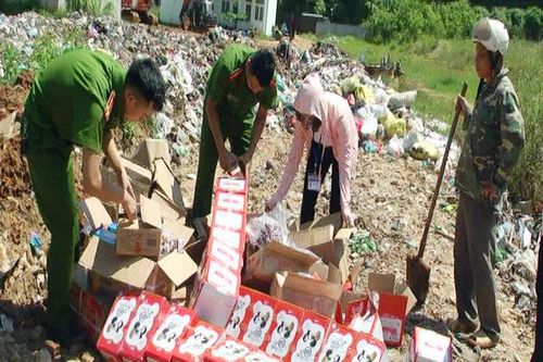 Tiêu hủy 232 kg bánh dẻo và hoa quả khô không rõ nguồn gốc