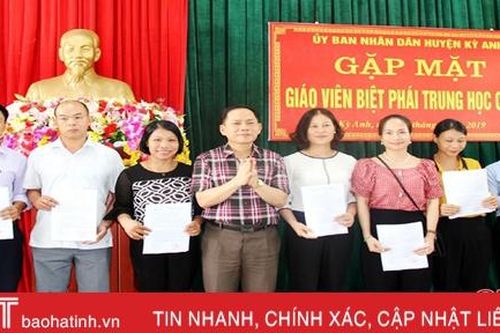 Huyện Kỳ Anh tiếp nhận 28 giáo viên biệt phái đến vùng khó khăn
