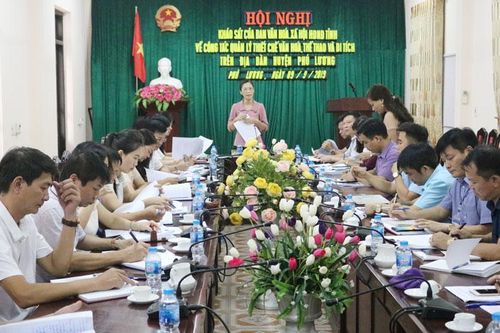 Khảo sát công tác quản lý Nhà nước về văn hóa tại huyện Phú Lương