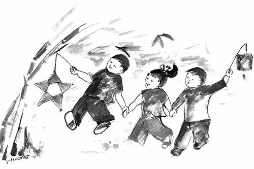 ' Tết Trung thu em xách đèn đi chơi'
