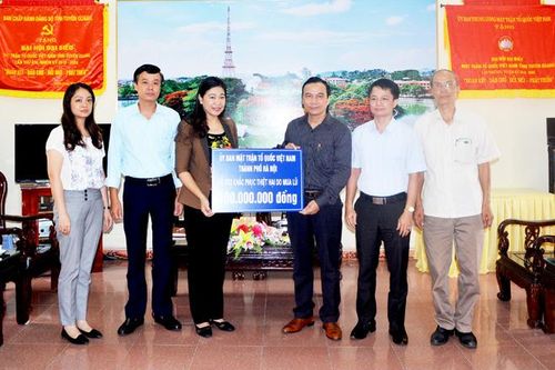 Thành phố Hà Nội hỗ trợ 100 triệu đồng khắc phục hậu quả mưa lũ