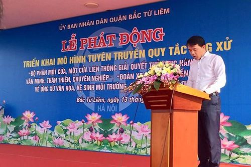 Bắc Từ Liêm: Triển khai mô hình tuyên truyền quy tắc ứng xử năm 2019