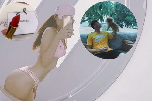 Du hí cùng Lâm 'Tây', bạn gái nóng bỏng khoe hàng hiệu, bikini bốc lửa