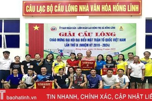 60 VĐV tranh tài Giải Cầu lông thị xã Hồng Lĩnh