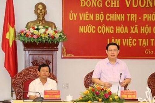 Phó thủ tướng Vương Đình Huệ làm việc với cán bộ chủ chốt tỉnh Gia Lai