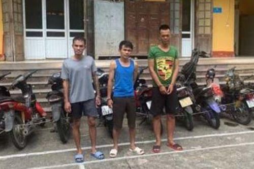 Bắt 3 đối tượng trộm cắp hàng loạt xe máy