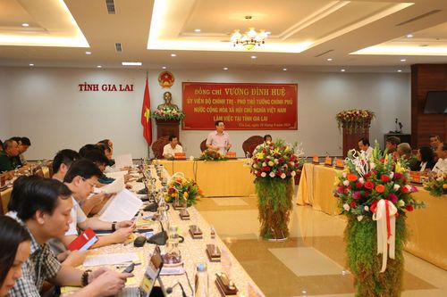 Phó Thủ tướng Vương Đình Huệ làm việc với lãnh đạo tỉnh Gia Lai
