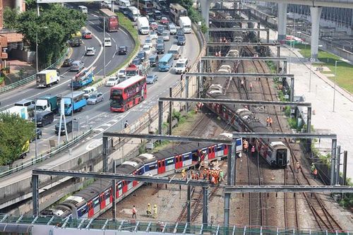 Tàu cao tốc Hong Kong bị trật bánh vào giờ cao điểm, 8 người bị thương