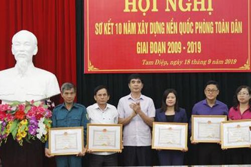 Tam Điệp sơ kết 10 năm xây dựng nền quốc phòng toàn dân giai đoạn 2009-2019