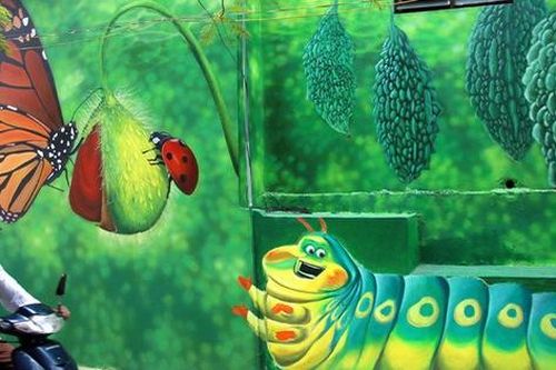 'Đột nhập' làng bích họa đẹp nao lòng đầu tiên ở Hà Nội khiến nhiều người mê mẩn