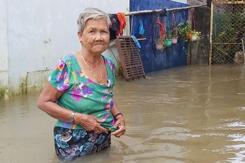 Vài nơi ở Phú Quốc bị ngập do triều cường