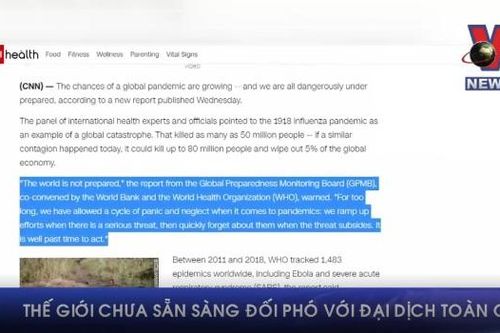 Thế giới chưa sẵn sàng đối phó với đại dịch toàn cầu