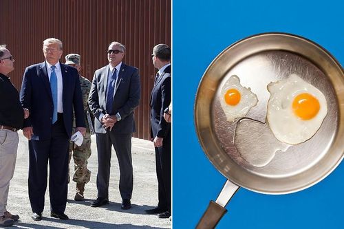 Tổng thống Trump khoe tường bao biên giới có thể dùng để...rán trứng