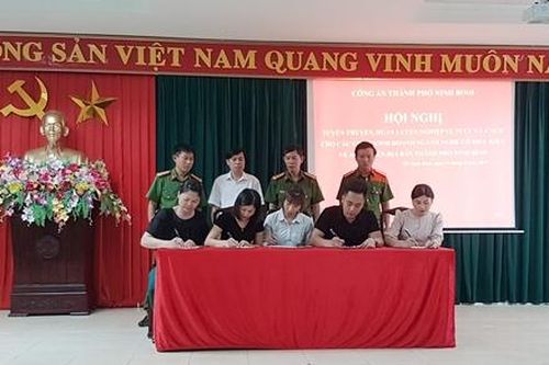 Tập huấn công tác PCCC cho các cơ sở kinh doanh nghành nghề có điều kiện