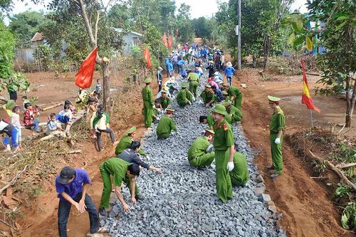 Lực lượng Công an tỉnh Gia Lai tích cực xây dựng nông thôn mới
