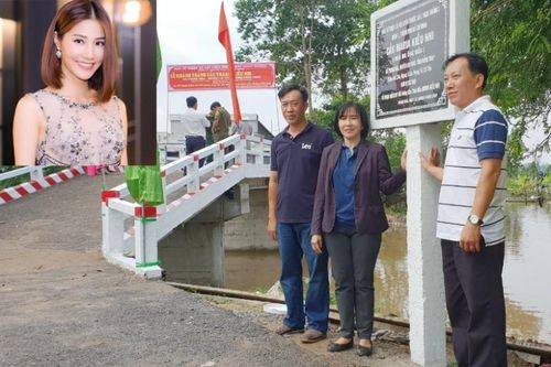 Diễm My 9x bỏ tiền xây cầu tặng quê nhà Đồng Tháp